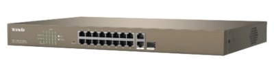 Tenda F1218P-16-250W Коммутатор управляемый PoE, 18 портов, 16х100 Мбит/с, 2x1 Гбит/с, SFP 1x1 Гбит/с