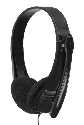 Наушники с микрофоном Оклик HS-M150 черный 2.2м накладные оголовье (NO-003N)
