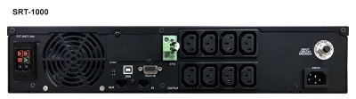 ИБП SRT-1000A, линейно-интерактивный, 1000ВА, 900Вт, LCD, Rack/Tower, 8 розеток IEC320 C13 с резервным питанием, USB, RS-232, слот под SNMP карту, EPO, защита RJ45, ШхГхВ 428х453х84мм., вес 16.8кг. Powercom Smart Rack&ampSPR-1000A LCD (SRT-1000A LCD)