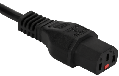Шнур питания с блокировкой C13-Schuko прямая, 3х0.75, 220В, 10А, черный, 2 метра (LAN-PP13L/SH-2.0-BK)