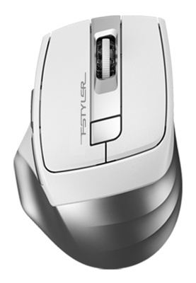 Мышь A4Tech Fstyler FB35 белый/серый оптическая (2000dpi) беспроводная BT/Radio USB (6but)