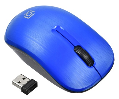 Мышь Оклик 525MW синий оптическая (1000dpi) беспроводная USB (2but)