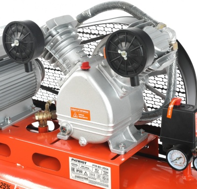Компрессор поршневой Patriot PTR 80-450A масляный 450л/мин 80л 2200Вт оранжевый