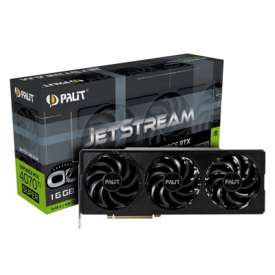 Видеокарта Palit PCI-E 4.0 RTX4070Ti SUPER JETSTREAM OC NVIDIA GeForce RTX 4070TI Super 16Gb 192bit GDDR6X 2340/10500 HDMIx1 DPx3 HDCP Ret