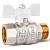 Кран шаровой латунный LD Pride 47.15.B-Н.Б (White) Ду 15 Ру 40 вн-нр, (бабочка)
