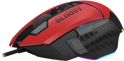 Мышь A4Tech Bloody W95 Max Sports красный/черный оптическая (12000dpi) USB (10but)