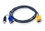 Шнур, мон., клав.+мышь USB, SPHD15=>HD DB15+USB A-Тип, Male-2xMale,  8+4 проводов, опрессованный,   1.8 метр., черный ATEN 2L-5202UP