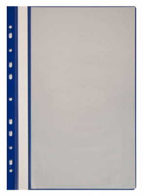 Папка-скоросшиватель Бюрократ -PS10BLUE A4 10 вкладышей боков.перф. пластик синий 0.12/0.16