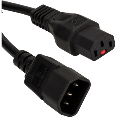 Кабель Lanmaster LAN-PP13L/14-2.0-BK C13-С14 проводник.:3x0.75мм2 2м 220В 10А (упак.:1шт) черный