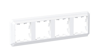 ATLASDESIGN ANTIQUE 4-постовая рамка, универсальная, БЕЛЫЙ