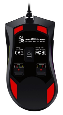 Мышь A4Tech Bloody W90 Max черный оптическая (10000dpi) USB