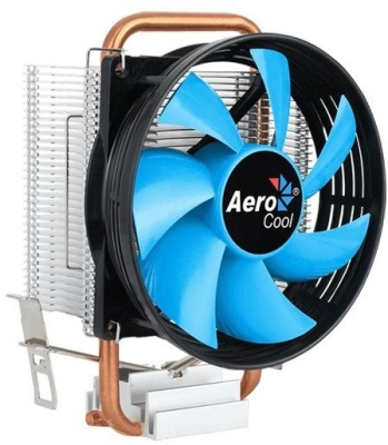 Устройство охлаждения(кулер) Aerocool Verkho 1-3P Soc-FM2+/AM2+/AM3+/AM4/1150/1151/1155 3-pin 28dB Al+Cu 100W 280gr Ret