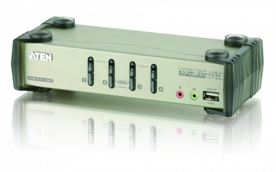 Переключатель электронный ATEN 4-Port PS/2-USB VGA/Audio KVMP™ Switch with OSD (CS1734B-AT-G)