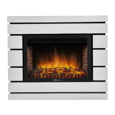 Каминокомплект: Очаг Electrolux EFP/P-2520LS N, портал Moderno 25 шпон белый дуб