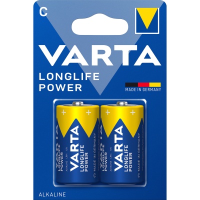 Батарейка Varta LONGLIFE POWER (HIGH ENERGY) LR14 C BL2 Alkaline 1.5V (4914) (2/20/200) Varta LONGLIFE POWER LR14 C (04914121412)