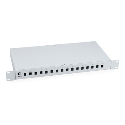 Cabeus FO-19-16SC Кросс оптический 19" на 16SC (LC duplex) со сплайс пластиной и КДЗС (безпигтейлов и проходных адаптеров)