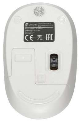 Мышь Оклик 505MW белый оптическая (1000dpi) беспроводная USB (3but)