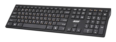 Клавиатура + мышь Acer OKR030 клав:черный мышь:черный USB беспроводная slim