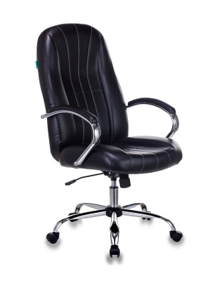 Кресло руководителя Бюрократ T-898SL черный Leather Venge Black искусственная кожа крестовина металл хром
