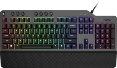 Клавиатура Lenovo Legion K500 RGB механическая черный USB Multimedia for gamer LED (подставка для запястий)