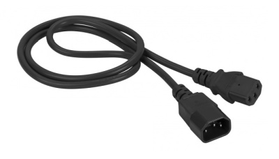 Кабель Lanmaster LAN-PP13/14-0.5-BK C13-С14 проводник.:3x0.75мм2 0.5м 220В (упак.:1шт) черный