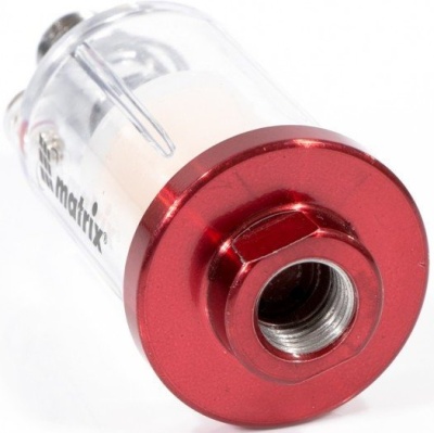 Фильтр влагоотделитель редуктор для пневмоинструмента Matrix 57008 350л/мин красный