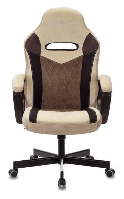Кресло игровое Бюрократ VIKING 6 KNIGHT Fabric коричневый с подголов. крестовина металл