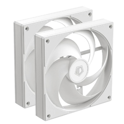Вентилятор для корпуса ID-COOLING AS-140-W DUET (2 pcs, 140mm, 1800rpm, 72,2 CFM, 24,9 дБ, PWM 4-pin, white) (AS-140-W DUET)