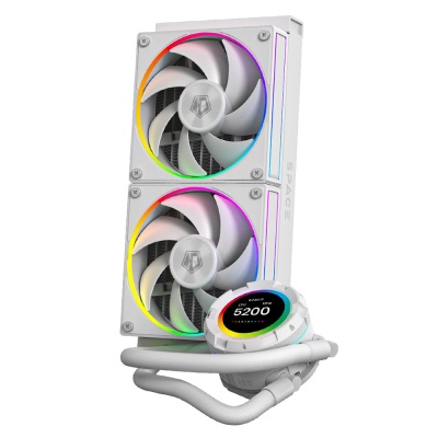 Система водяного охлаждения ID-Cooling SL240 WHITE Soc-AM5/AM4/1151/1200/2066/1700 4-pin 14-30dB Al+Cu 300W LED Ret