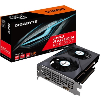 Видеокарта Gigabyte PCI-E GV-R65XTEAGLE-4GD AMD Radeon RX 6500XT 4096Mb 64 GDDR6 2900/12000 HDMIx1 DPx1 HDCP Ret