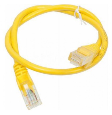 Патч-корд Lanmaster UTP TWT-45-45-0.5-YL вилка RJ-45-вилка RJ-45 кат.5е 0.5м желтый ПВХ (уп.:1шт)