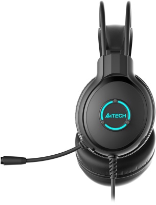 Наушники с микрофоном A4Tech Fstyler FH300U черный 2м накладные USB оголовье (FH300U BLACK)