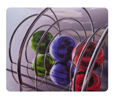 Коврик для мыши Buro BU-S48023 мини, резиновая основа, 230x190x1.5мм, рисунок сферы