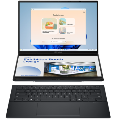 Ноутбук ASUS Zenbook Duo Special UX8406CA-PZ267X Intel Core Ultra 9 285H/LPDDR5X 32GB 2TB/Intel Arc Graphics /14" 3K (2880 x 1800) OLED 16:10OLED 16:10 TOUCH,WiFi 7+BT 5.4/ WIN11 PRO/1.39 kg/Inkwell Gray/Styl