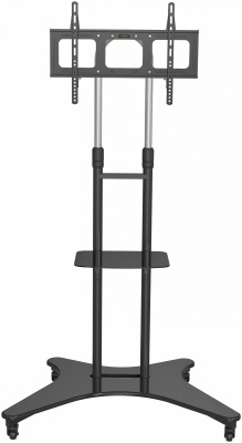 Стойка для телевизора Cactus CS-ST31, 37-75", напольный, мобильный,  черный  [cs-st31bk]