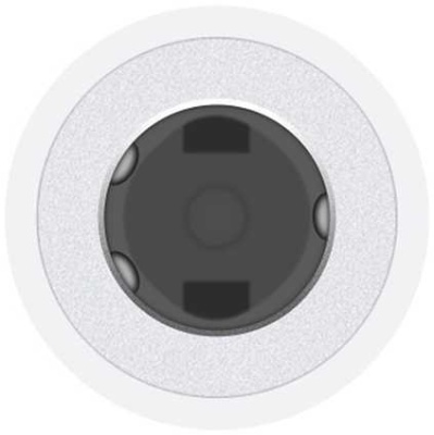 Переходник Apple MU7E2ZM/A mini-Jack 3.5 (f) USB Type-C (m) белый