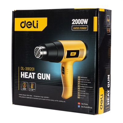 Фен технический Deli DL391201 (2000Вт, рабочая температура 400/600 град.)