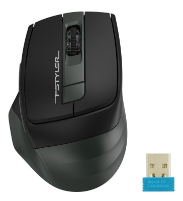 Мышь A4Tech Fstyler FB35 зеленый/черный оптическая (2000dpi) беспроводная BT/Radio USB (6but)