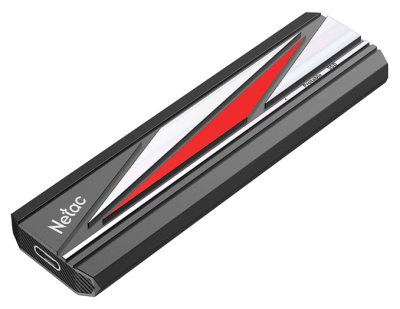 Ssd накопитель Netac ZX20L 2TB USB 3.2 Gen 2 Type-C External SSD, R/W up to 2000MB/1800MB/s, with USB C to A cable and 20Gbps USB C to C cable, 5Y wty (NT01ZX20L-002T-32BK)