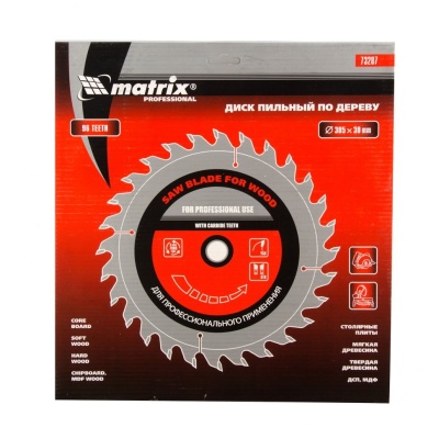 Диск пильный по дер. Matrix 73287 d=305мм d(посад.)=30мм (циркулярные пилы) (упак.:1шт)