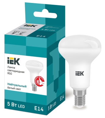 Iek LLE-R50-5-230-40-E14 Лампа светодиодная ECO R50 рефлектор 5Вт 230В 4000К E14 IEK