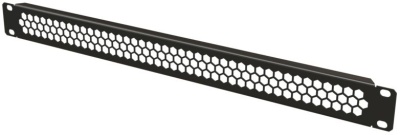 Hyperline BPD-1-RAL9005 Фальш-панель перфорированная на 1U, цвет черный (RAL 9005)