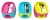 Точилка для карандашей ручная Deli ER00903 U-touch 1 отверстие пластик/резина ассорти туба