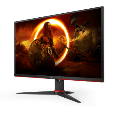 Монитор LCD 27'' 16:9 1920х1080(FHD) IPS, nonGLARE, 250cd/m2, H178°/V178°, 1000:1, 80M:1, 16,7 миллионов цветов, 1ms, VGA, 2xHDMI, DP, Tilt, Swivel, Speakers, Curved, 2Y, Black-Red