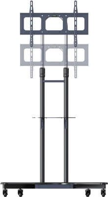 Стойка для телевизора Cactus CS-ST31, 37-75", напольный, мобильный,  черный  [cs-st31bk]