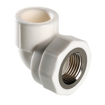 Угольник 32x3/4' ВР комбинированный, полипропиленовый, белый