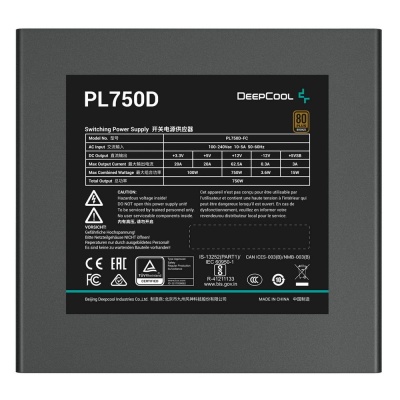 Блок питания ПК Deepcool PL750D (R-PL750D-FC0B-WDEU-V2)