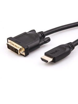 Кабель HDMI AM/DVI(24+1)M, 10м, CU, 1080P@60Hz, 2F, VCOM <CG484GD-10M> VCOM HDMI (m) - DVI-D (m) (CG484GD-10M)
