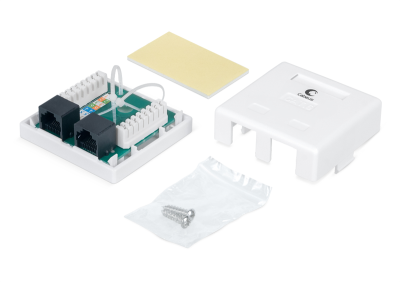 Розетка компьютерная rj-45(8p8c), категория 6, двойная Cabeus WS-8P8C-Cat.6-2 Розетка компьютерная RJ-45(8P8C), категория 6, двойная, внешняя, Dual IDC (WS-8P8C-Cat.6-2)