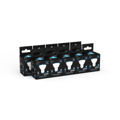 Лампа светодиодная Gauss 101506307 7Вт цок.:GU10 рефлек. 150B 6500K св.свеч.бел.хол. MR16 (упак.:1шт)